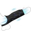 USB Rechargeable Black Silicone Cock Ring Penis Sleeve Extender & Vibrator Sex Toys Dildo Black Dildo Penis Extension Sleeve