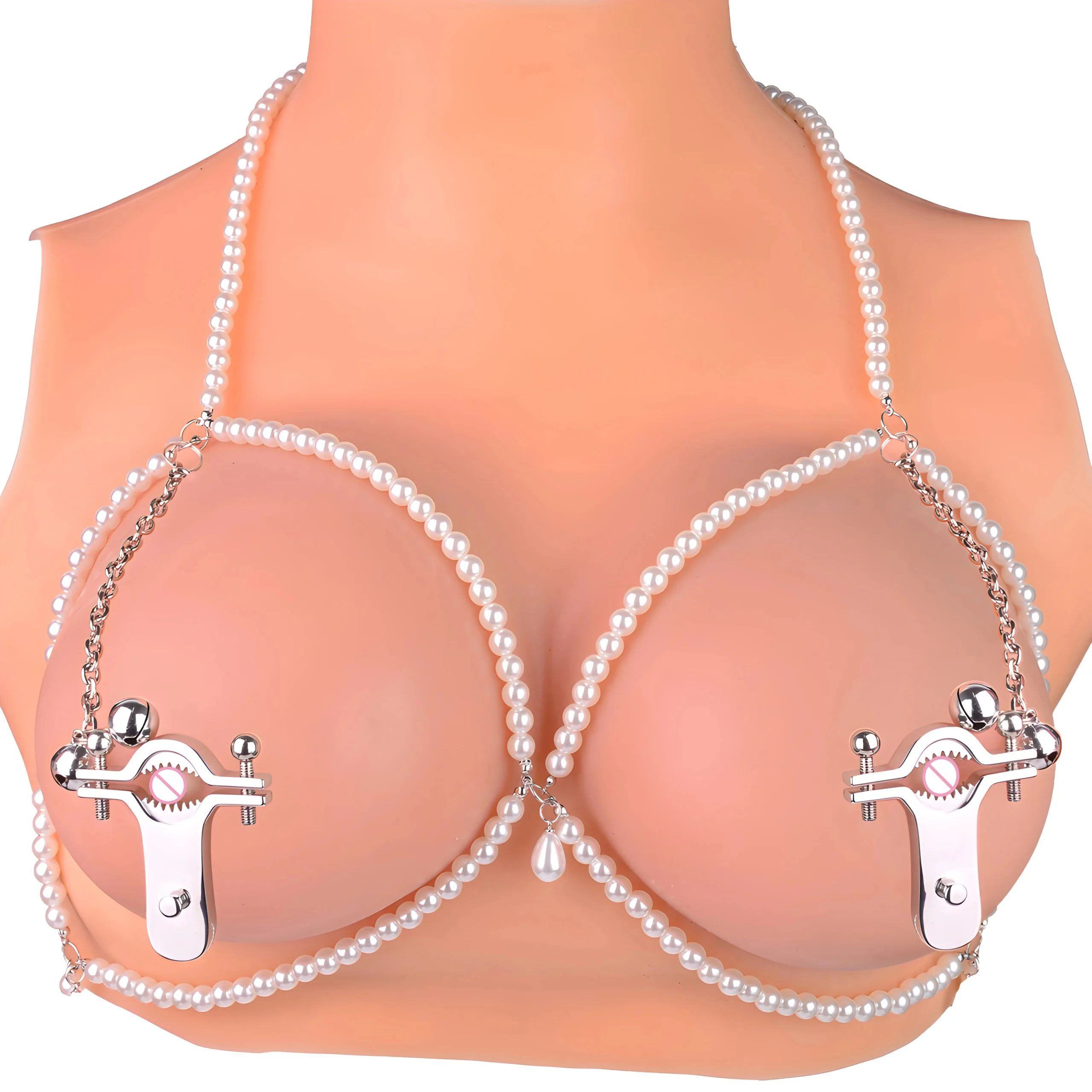 Breast Nipple Clamp Nipple Suction Vibrator Erotic Sex Toys with Chain Stainless Steel Clip-on Nipple Clamps Set for Women