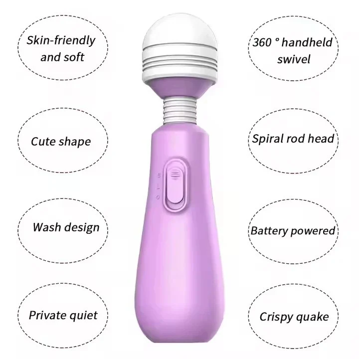 Handheld Personal Massager for Women 360 Degree Rotating Vibrator with 2 Speeds Rechargeable for G-Spot and Clitoral Stimulation