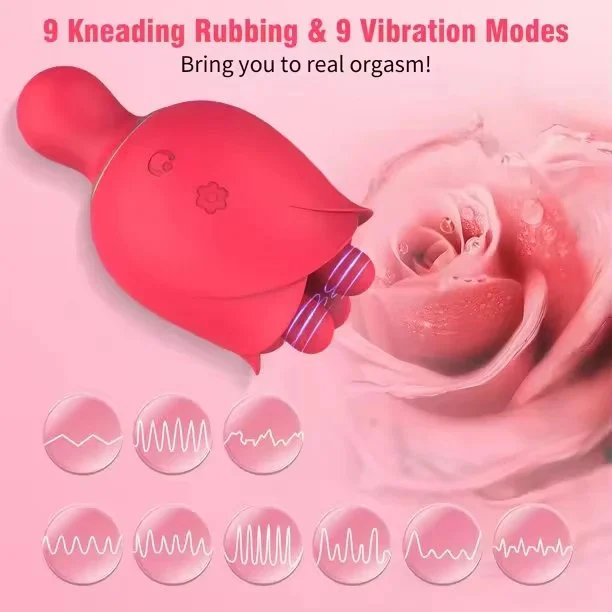 High-quality Wearable Rose Vibrator IPX7 Waterproof USB Rechargeable 10 Frequencies 40dB Noise Latex Clitoris Stimulator Nipple