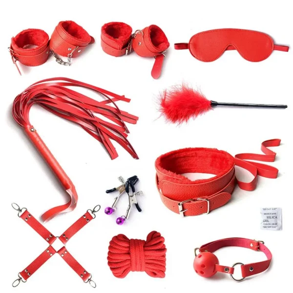 Bondage for Sex10 Pcs SM Leather Bondage Sets Restraint Kits for Women and Couples