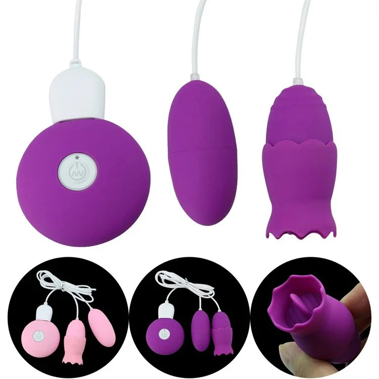 20 Modes USB Jumping Egg Clitoris Stimulation Remote Control Bullet Jump Egg Tongue Licking Vibrator Sex Toy