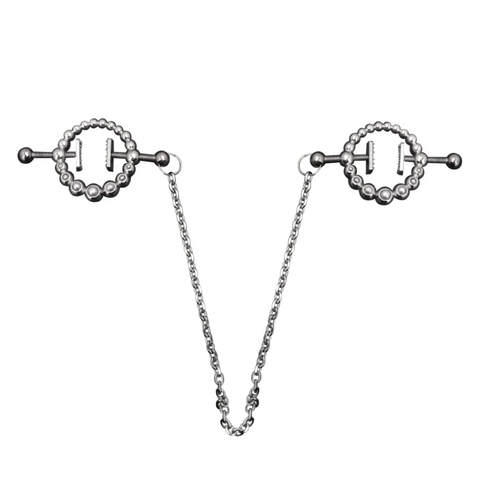 Circle Metal Nipple Clamps for Women Nipple Stretching Couple Erotic Game