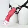 Red color Realistic Dildo 25.8 cm Penis Strapon Sex Toy Insertable Dildo Harness Penis Extender Mens Adult