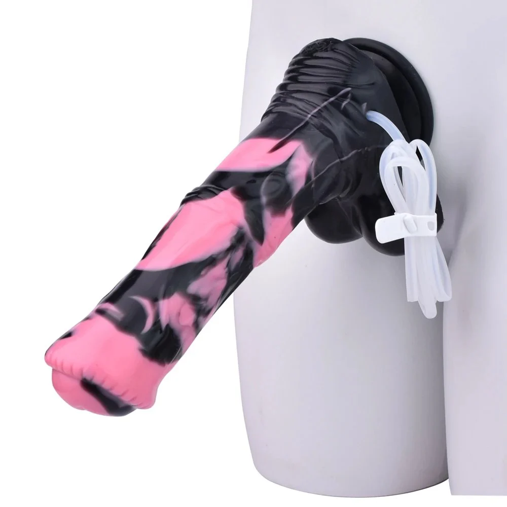 Liquid Silicone Squirting Cock Strong Suction Anal Sex Toys Animal Horse Dildo