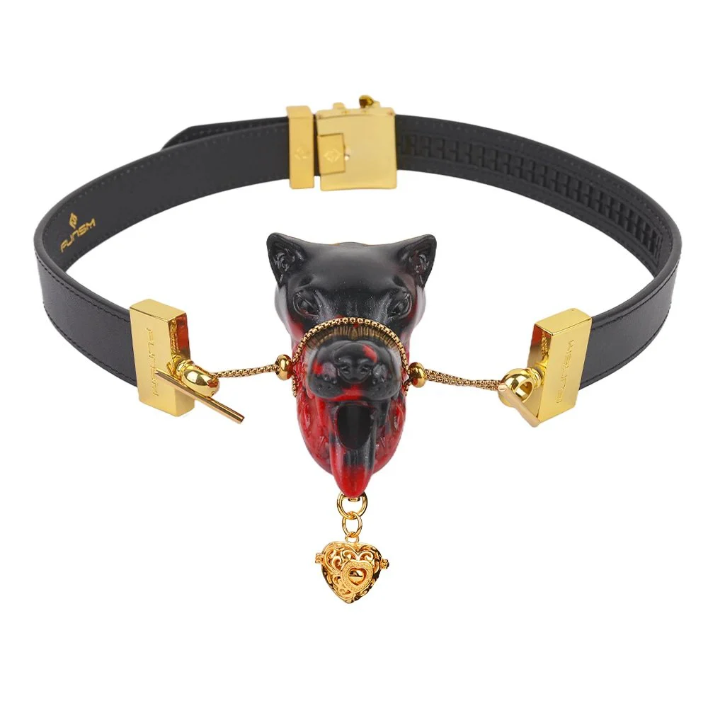 Dog Gag Set Soft Liquid Silicone Gag Fetish Leather Bondage With Bells Game Toys Couple Flirting Sex Toy