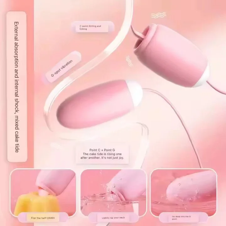 External suction and internal shock Fun vibrating egg portable storage adult toy supplies