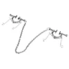 Circle Breast Ring Silver Nipple Clamps with Pearl Chain Erotic Matching Accessories for Women