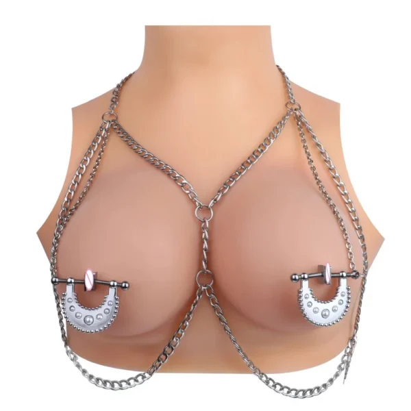 Fetish Breast Fun Game Metal Stainless Steel Nipple Clips Female Role Playing Couple Flirting Products Sex Toys
