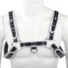 Fetish Gay Leather Chest Harness Adjustable Sexual Fetish Full Body Men Slave Leather Corset Bondage for Men
