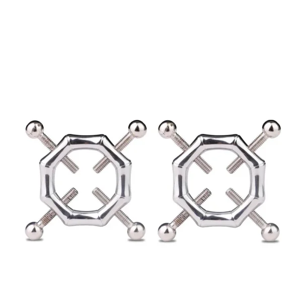 Steel Chain Clips Flirting Teasing Metal Nipple Clamp Erotic Brutal Bondage Restraint Unisex Metal Dark Chain