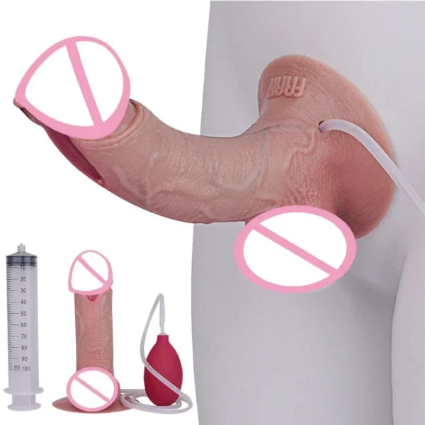 Realistic Squirting Dildo Silicone Ejaculating Artificial Penis Sex Toys for Women Vagina Anal Dilator Butt Plug