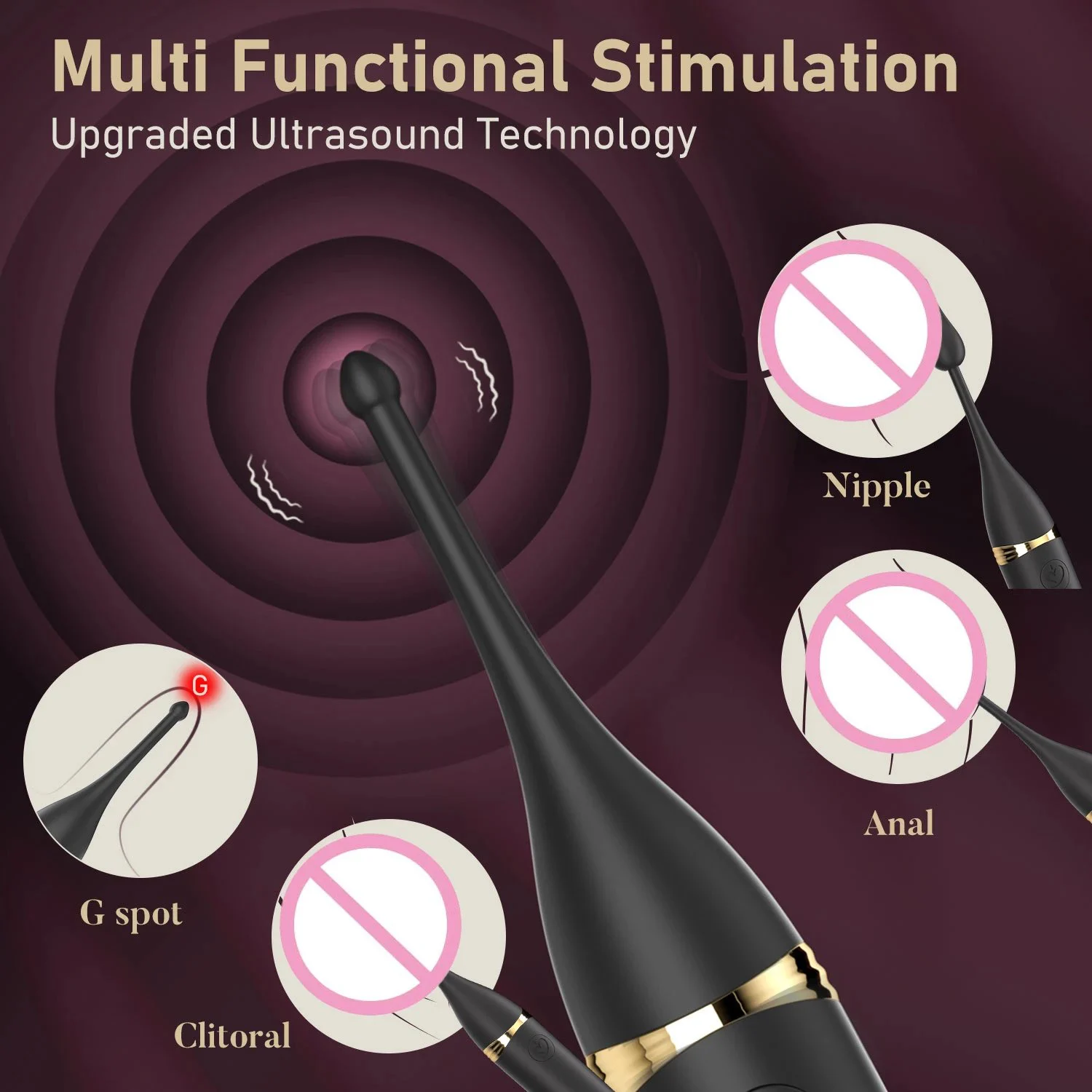 Silicone Mini Vibrators for Women Clitoral G-Spot Stimulation 10-Speed Vibration Modes Waterproof USB Rechargeable Adult Sex