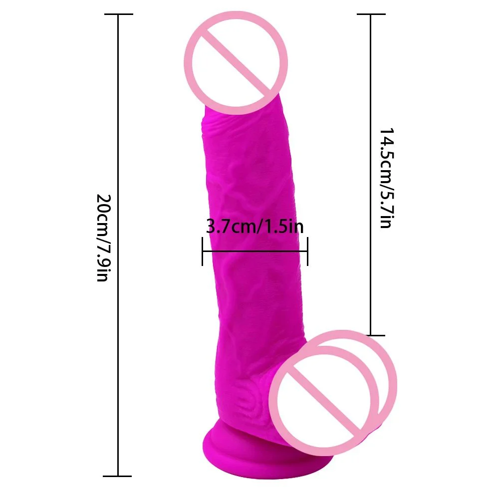 Adult Sex Toys Female Masturbation Super Soft Huge Realistic Pink Purple Silicone Dildo
