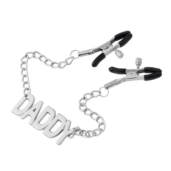 Erotic Sex Toys Bondage Gear Breast Clamp Clips Adjustable Nipple Clamps With Chain Letter