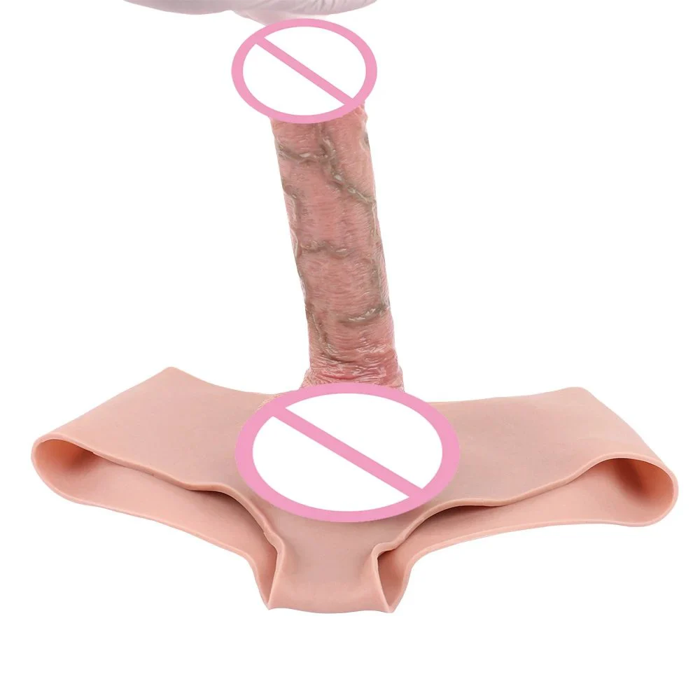Skin Friendly Hollow Silicone Realistic Strapon Dildo Panties Sex Toys for Women Men Penis Pants