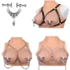 Body Chain Necklace Adjustable Stainless Steel Body Clamps with Chain Non Piercing Clip on Body Jewelry Gift