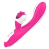 2 in 1 Female Rabbit G-Spot Licking Vibrator Clitoris Stimulators Intelligent Rotating g Spot Vibrator for Women Masturbation