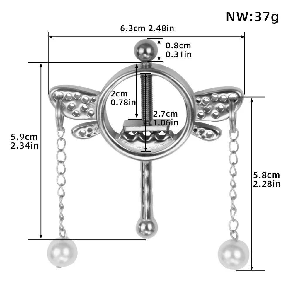 Fetish Game Role Playing Wearable Chain Nipple Clamp Breast Fun Sex Bondage Sexy Underwear Painful Toys for Couple