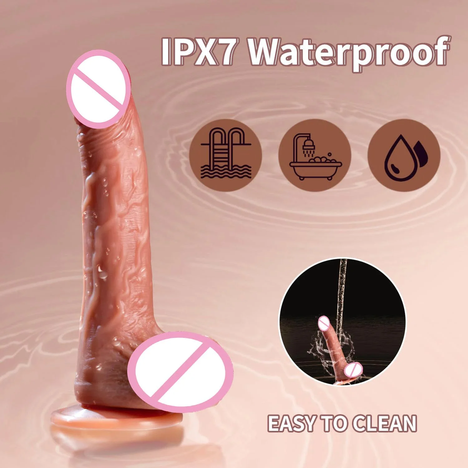 Remote Control Soft Silicone Realistic Penis G Spot Clitoris Stimulator Thrusting Swing Heating Dildo Vibrator Sex Toy for Women
