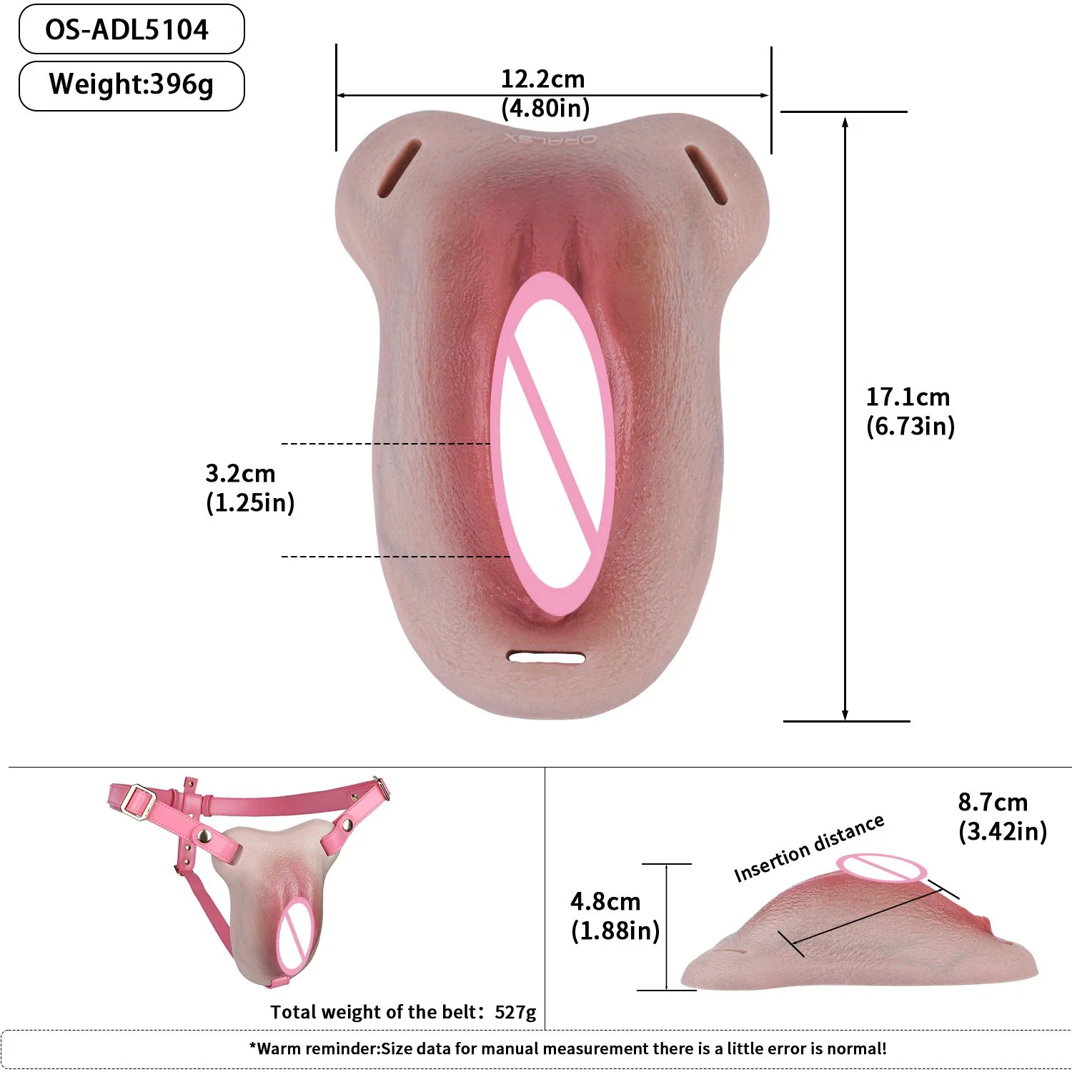 Strap on Insertable Vagina Patch Designed for Gay Men and Male Role-players Delivering an Incredibly Realistic Experience