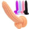 Corn Phallus Fruit Shape Crystal Black Jelly Dildo Anal Plug Eco-Friendly IPX6 Waterproof Sex Toy for Women and Men
