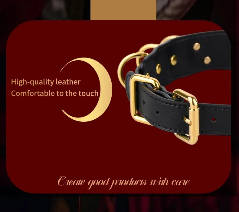 Luxury Bdsm Collar Leather Bondage Sub Collar O-ring,Bondage Collar with Single Ring,Leather Adjustable Bondage