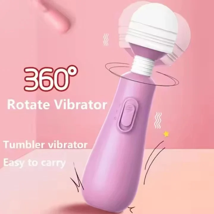 Handheld Personal Massager for Women 360 Degree Rotating Vibrator with 2 Speeds Rechargeable for G-Spot and Clitoral Stimulation