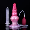 Big Size alien Cock Liquid Silicone Dildo Knot Ejaculation Dildo Suction Cup Spray Squirting Dildo for Women or Gay