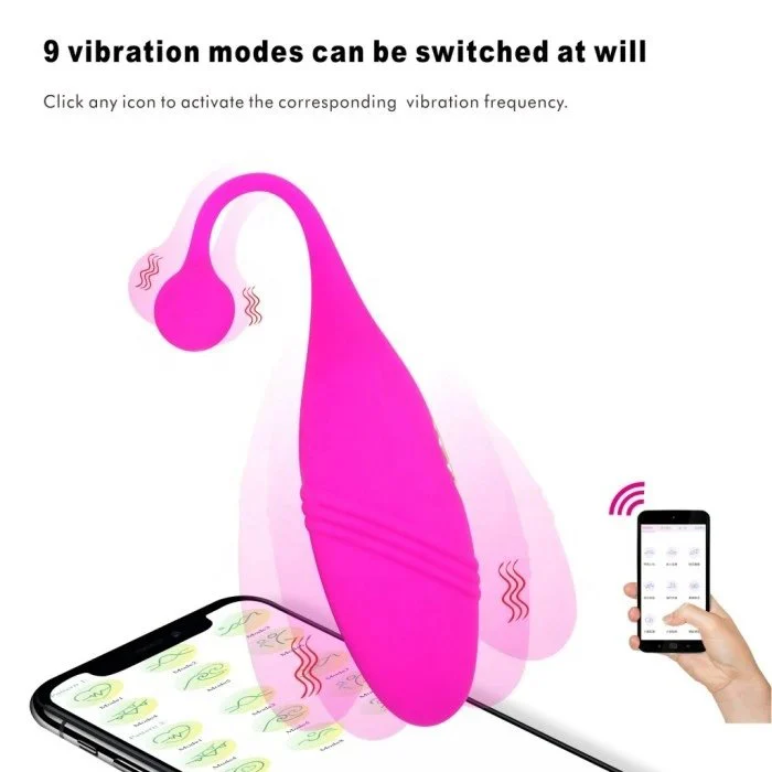 USB Controlled 9 Frequency Solo Vibrating Egg APP Controlled Sex Toy for Women & Couples