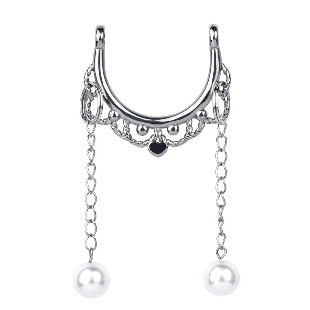 Metal Silver Breast Chain for Women Lesbian Couple Game