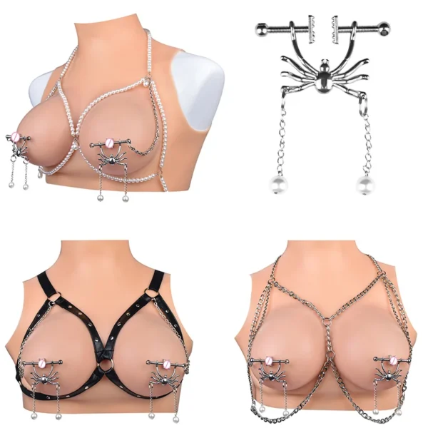 Body Chains and Clips Clamps Non Piercing Body Jewelry for Women Non Piercing Jewelry Clip on Jewelry Chain for Couple