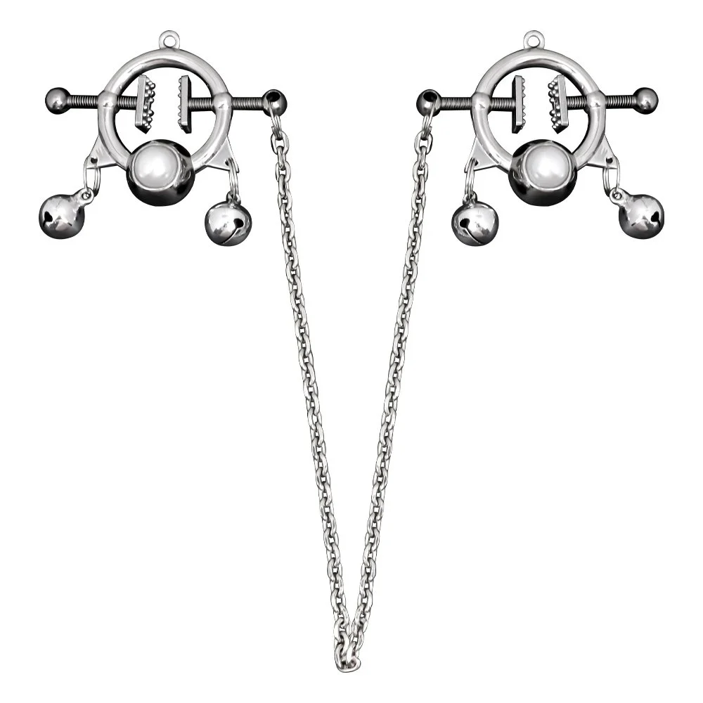 Metal Stainless Steel Chain Nipple Clips Female Breast Fun Role Playing Couple Flirting Products Fetish Game Sex Toys