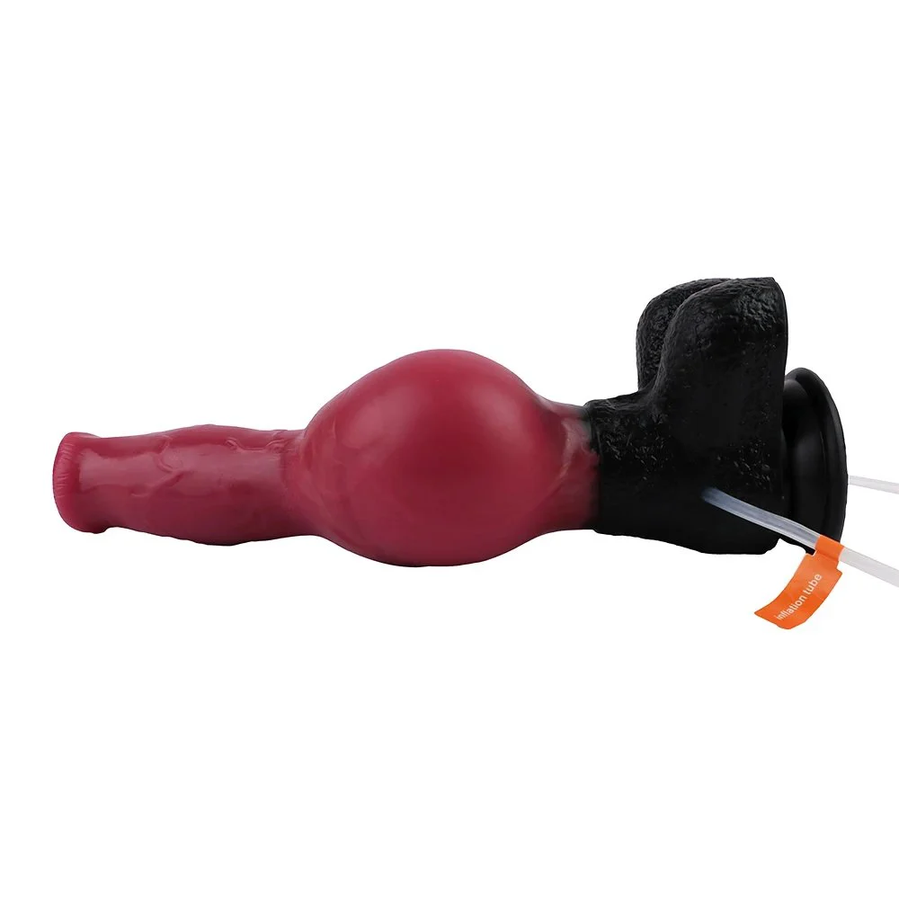 Squirt Dildo Fantasy Wolf Dog Dildo Inflatable Soft Silicone Female Masturbator Adult Fun Sex Toys