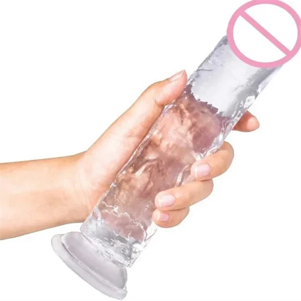 Crystal Clear Soft TPE ABS Silicone Vibrator Dildo for Women Adult Vaginal Massage Sex Toys