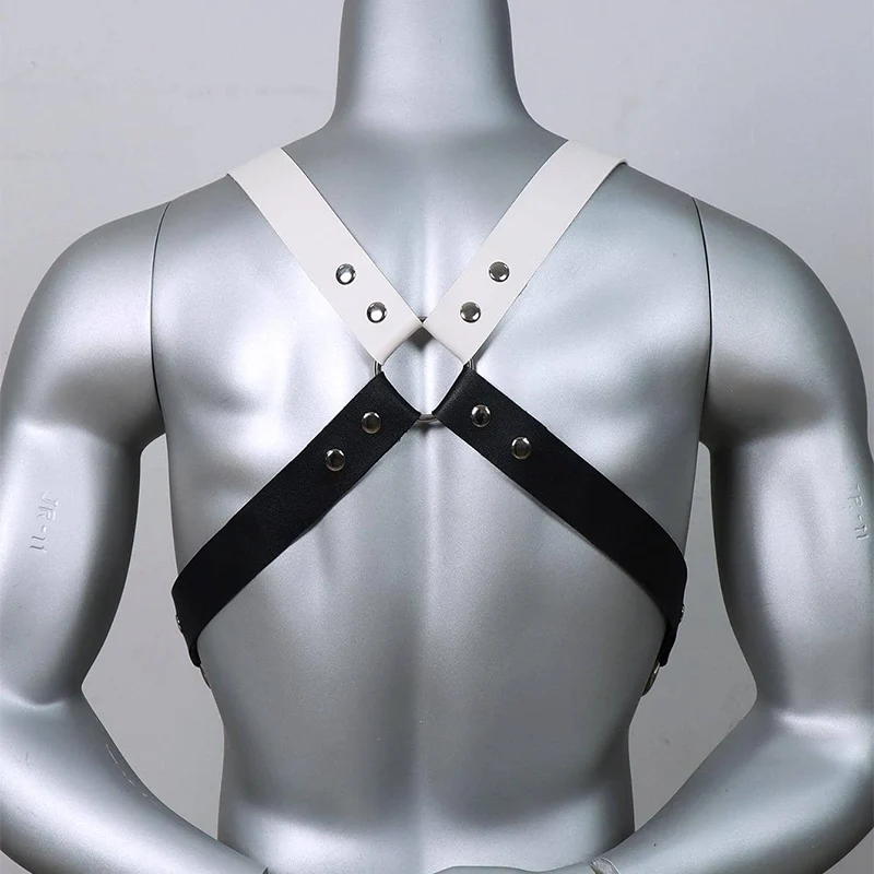 Fetish Rave Costumes Erotic Adults Sex Toys Bondage Adjustable Sexual Body Harness Leather Chest Belt Straps for Men