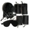 New Kit Adult Sex Toy Feather Tickler Eye Mask Bed Bondage Restraints Straps Set