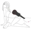 Bondage Gear Kit Small Red Star Black Elliptical Paddle PU Leather Whips for Spanking Sex Toys for Women and Men