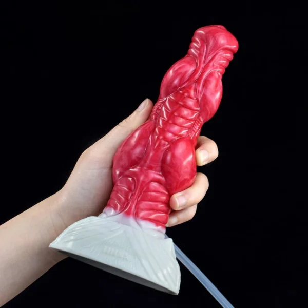 Ejaculation Dog Dildo with Suction Cup 4 Knots Scale Animal Squirting Penis Fantasy Dick Masturbation Butt Plug Sex Toy