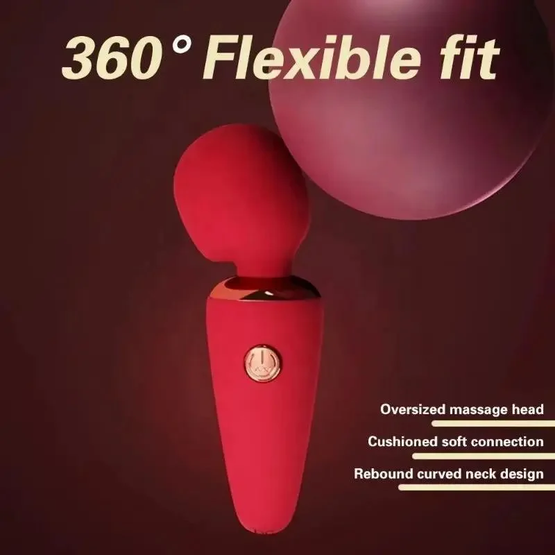 Powerful Rechargeable Mini AV Vibrator Wand Massager Silicone Female Stimulation Electric Vibrate Massage Sex Toys