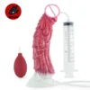 Ejaculation Realistic Dildo Sex Toys for Women Soft Flexible Silicone Animal Cock Penis Squirting Dildo with Scuction Cup