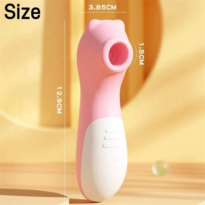 USB Rechargeable 10-Speed Silicone Bear Vibrator Adult Sex Toys for Women with Sucking & Breast Clit Stimulating Features