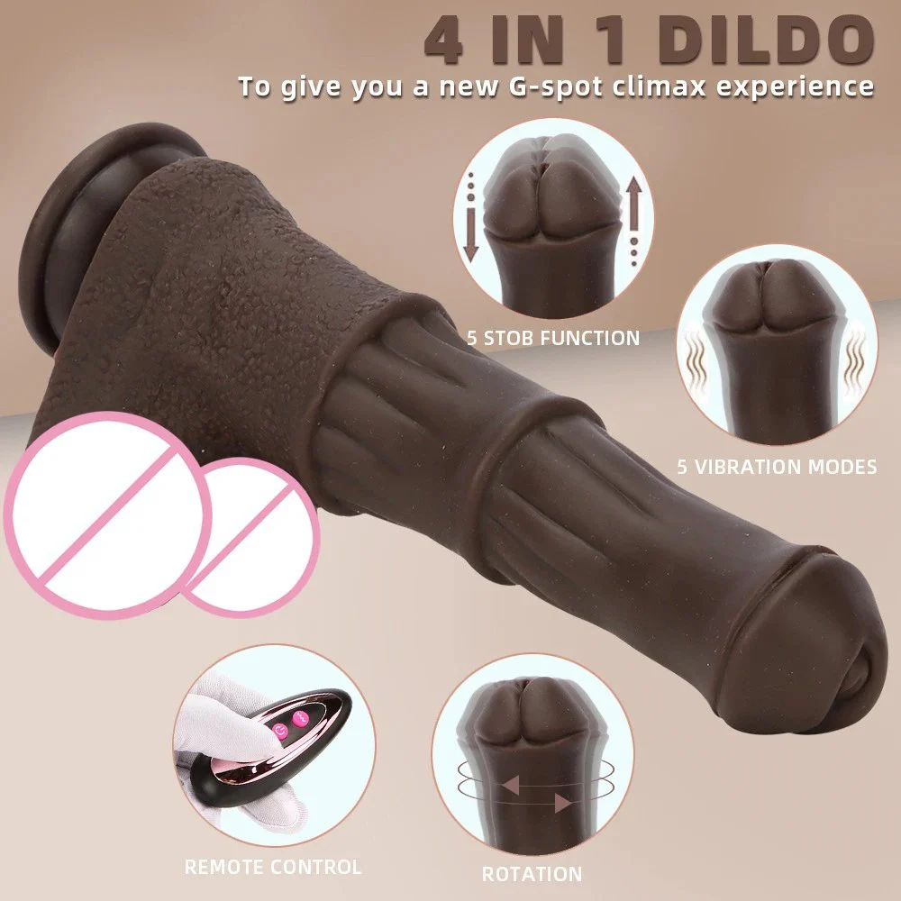 Remote Control G-Spot Prostate Heating Stimulation Silicone XL Large Realistic Horse Penis Thrusting Dildo Vibrator for Women