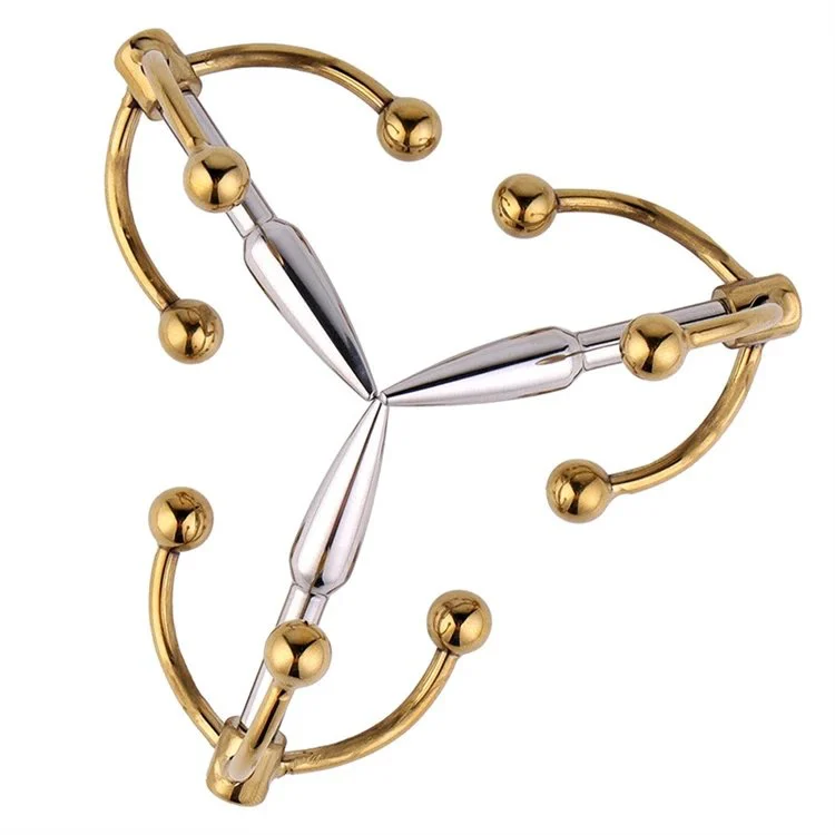 Erotic Penis Plug Urethral Toys for Male Solid Cock Sound Stainless Steel Golden Claw Head Urethral Plug