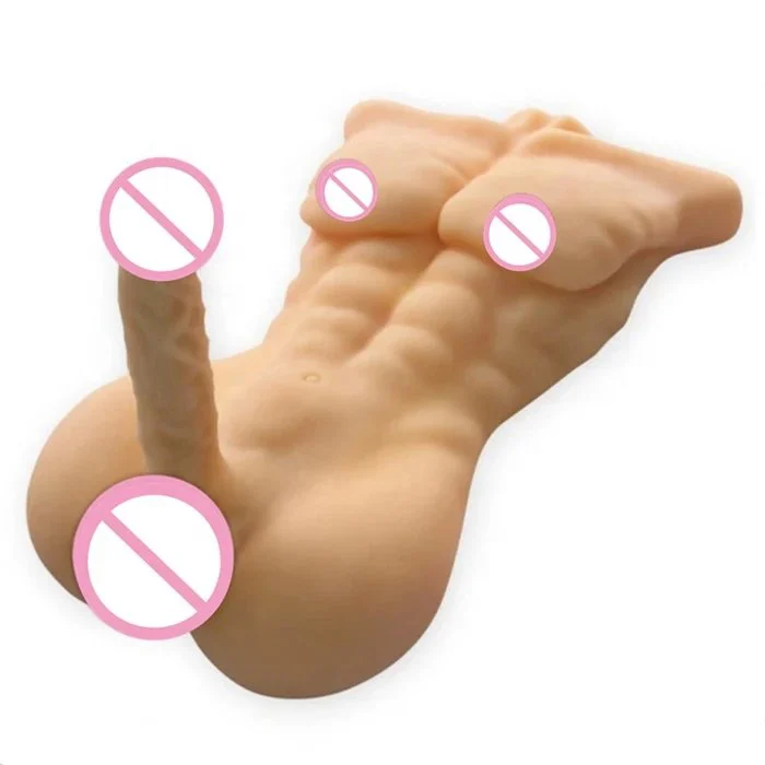 Realistic Half Body Silicone Male Sex Doll for Adult Men Women Masturbation Product