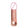 Remote Control Liquid Realistic Silicone Condom for Men Sex Toy Wearable Dildo Vibrator Stimulate G-spot