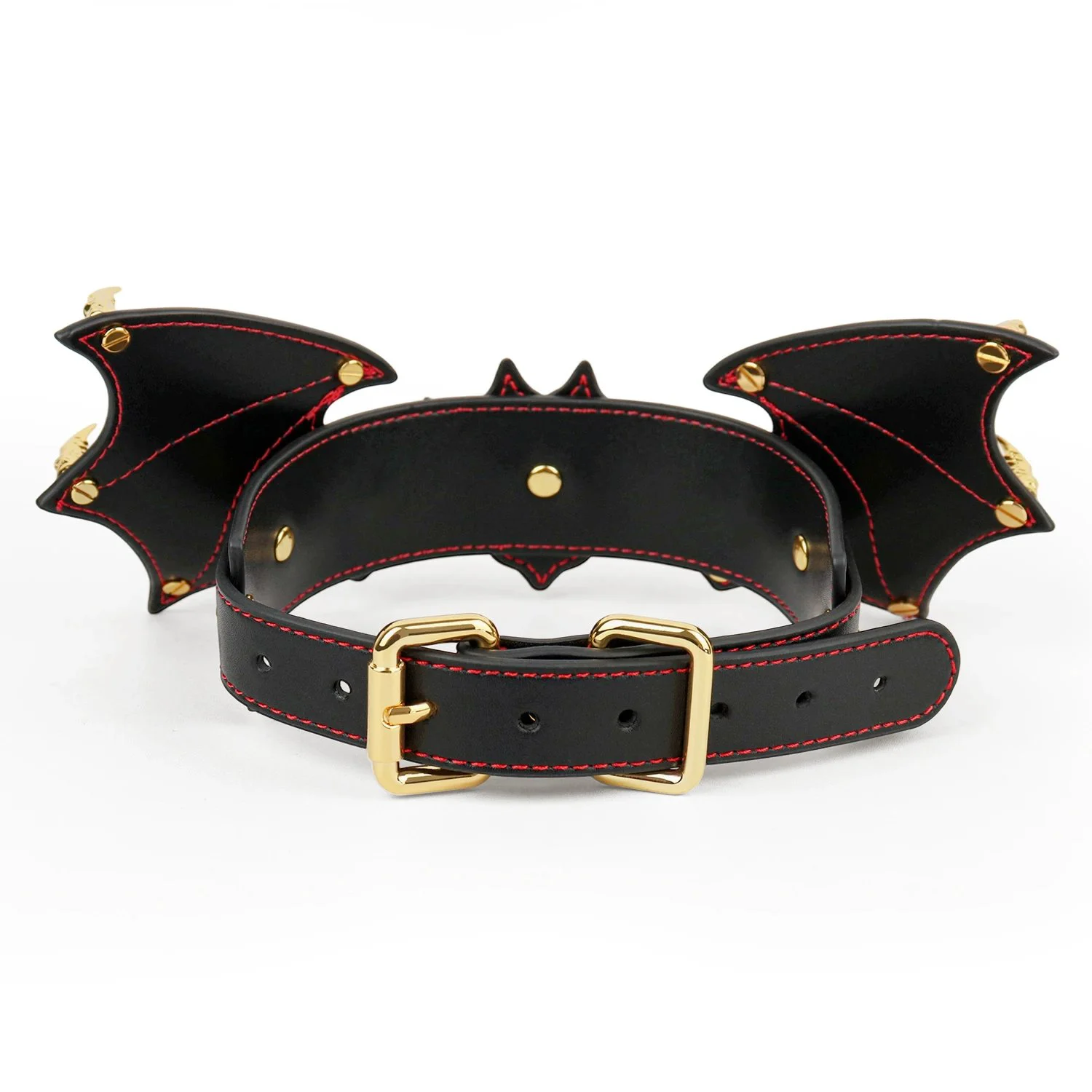 Dark Night Bat Collar Adult Novelty Toy for Christmas Roleplay Soft Leather Collar Two Colors Available