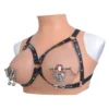 Fearful Face Metal Stainless Steel Nipple Clips Wearable Nipple Clamp Chain Fun Props for Sex Leather Sexy Bondage Clothing