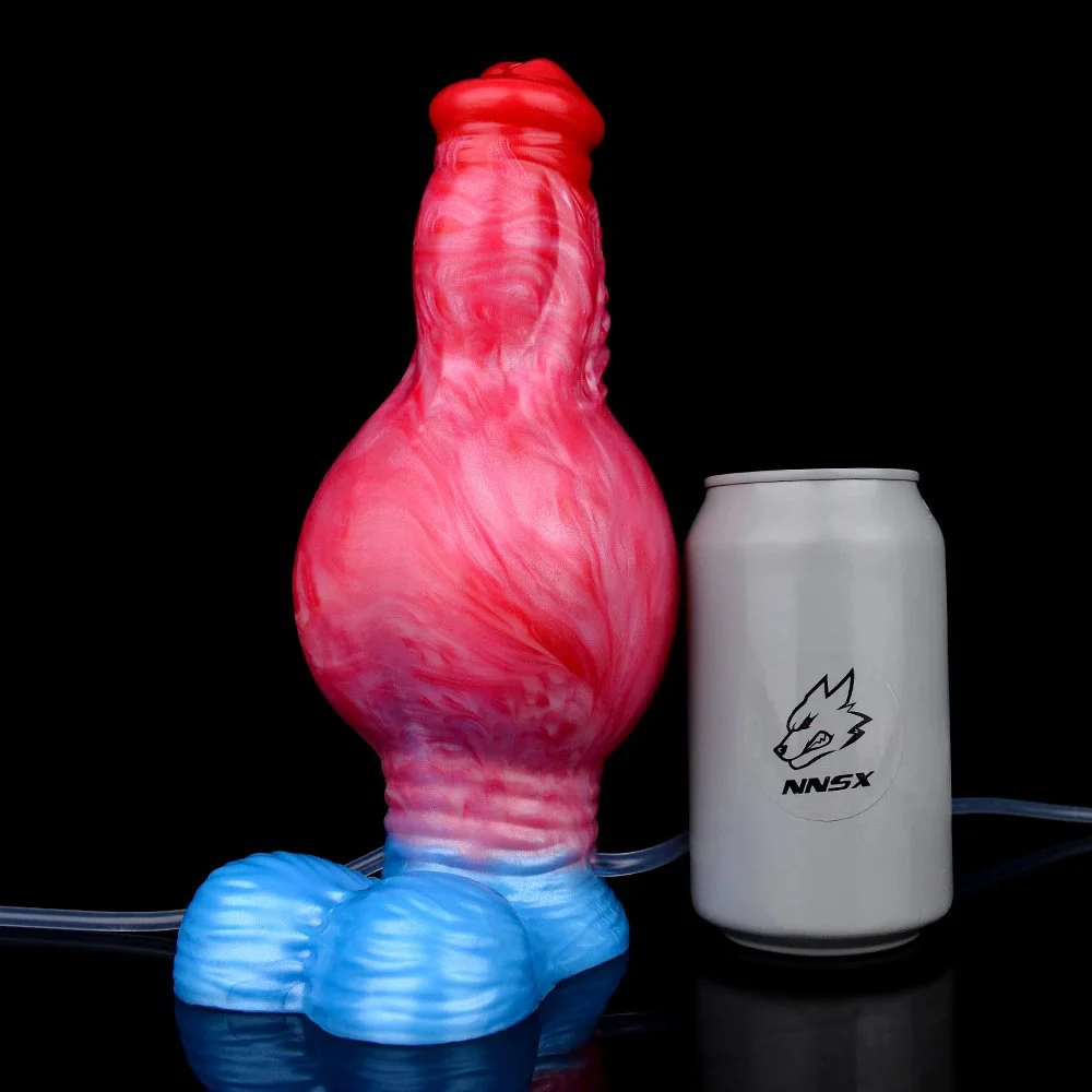 Fantasy Monster Dildo Inflatable Spray Water Soft Liquid Silicone Dildo Female Masturbation Adult Fun Sex Toys