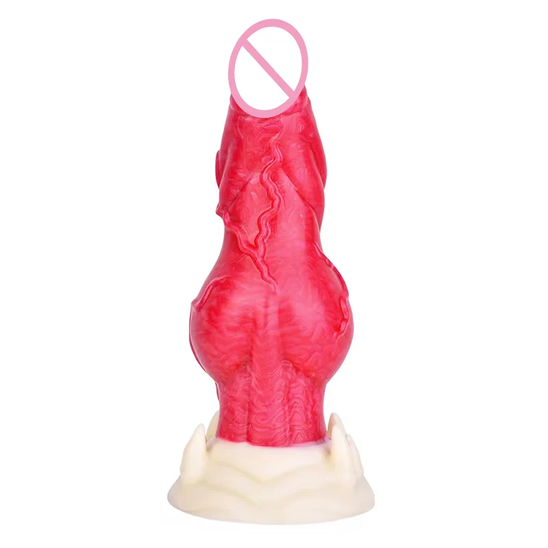 Dog Dildo Realistic Silicone Dildo Penis Strong Stimulation Alien Dildo Dog Vibrating with Big Knot for G Spot